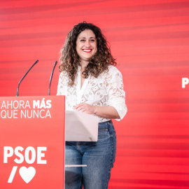 La portavoz adjunta de la Comisión Ejecutiva Federal del PSOE, Enma López, durante una rueda de prensa posterior a la reunión de la Comisión Ejecutiva Federal del PSOE, a 30 de marzo de 2026
