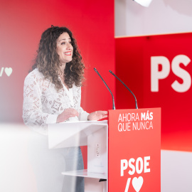 Enma López, durante una rueda de prensa posterior a la reunión de la Comisión Ejecutiva Federal del PSOE, a 30 de marzo de 2026