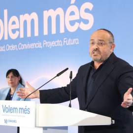 Alejandro Fernández, en el congrés que el PP de Catalunya, ha celebrat aquest dissabte a Barcelona. 27/06/2026