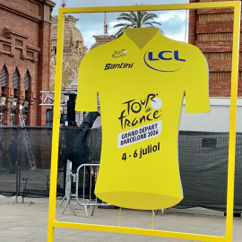 Anunci de la sortida del Tour a Barcelona, a prop de l'Arc de Triomf. 03/2026