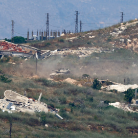 El sur de Líbano visto desde Israel, este sábado.