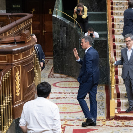 El presidente del Gobierno, Pedro Sánchez, en una sesión plenaria del Congreso de los Diputados.