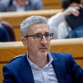 El ministro de Hacienda, Arcadi España, durante una sesión en el Senado.