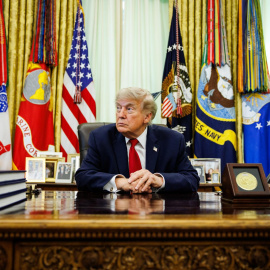 El Presidente de Estados Unidos, Donald Trump, en el Despacho Oval de la Casa Blanca