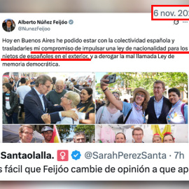 Las redes recuerdan lo que decía Feijóo de la 'ley de nietos'.