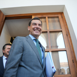 Moreno, el lunes pasado en el Parlamento de Andalucía.