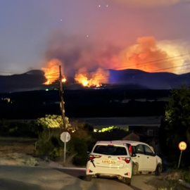 Foc al massís de les Gavarres vist des de Cruïlles  (03 de juliol del 2026)