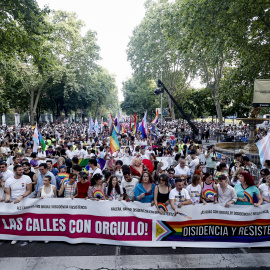 La manifestación del Orgullo, en Madrid, este sábado.
