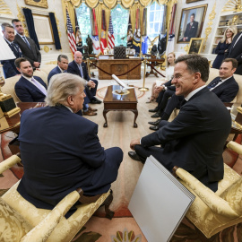 Reunión en Estados Unidos entre Mark Rutte, secretario general de la OTAN y Donald Trump.