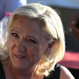 Marine Le Pen, el pasado sábado en una fiesta campestre de su partido en la localidad de Lievin.