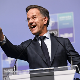 Mark Rutte, secretario general de la OTAN, este lunes en Ankara.