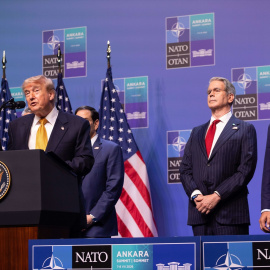 Donald Trump en la cumbre de la OTAN en Ankara.
