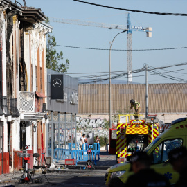 Inmediaciones de la sala Teatre, en la zona de ocio de Las Atalayas, donde ocurrió el incendio, a 2 de octubre de 2023,