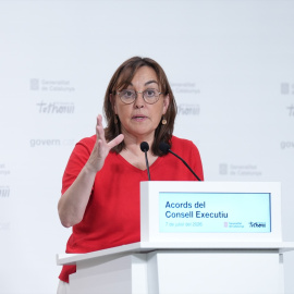 La consellera de la Generalitat, Sílvia Paneque, durante una rueda de prensa, en una imagen de archivo.