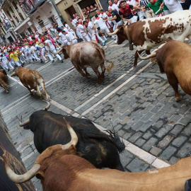 Festejos taurinos en San Fermín.