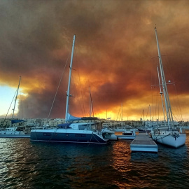 Incendio forestal en Almería.
