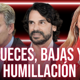 Fotomontaje de Alberto Núñez Feijóo, Alberto González Amador y Begoña Gómez