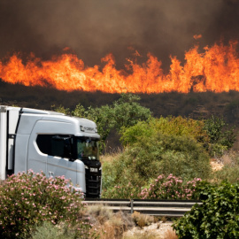 Incendio forestal en Almería.