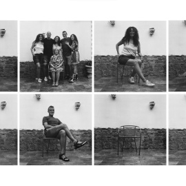 Fotografía realizada a la familia Navarro Amador, víctimas de desapariciones forzadas infantiles