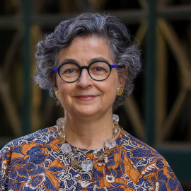 La ex ministra de Exteriores Arancha González Laya, antes de la entrevista con 'Público' en el centro de Madrid.