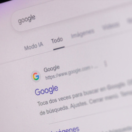 El buscador de Google en una pantalla en la que se aprecia su 'Modo IA'.
