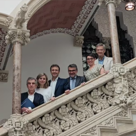 Los responsables científicos del proyecto, de los centros implicados y de la Fundación La Caixa.