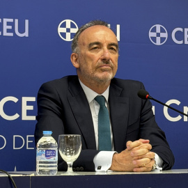 El magistrado del Tribunal Supremo Manuel Marchena participa en el curso de verano del CEU 'Justicia y Estado de derecho' en San Lorenzo de El Escorial.