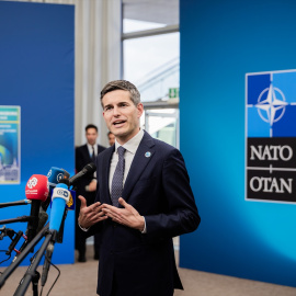 El ministro de Asuntos Exteriores de Países Bajos, Tom Berendsen, durante una rueda de prensa, a 22 de mayo de 2026.