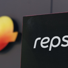 El logo de Repsol.