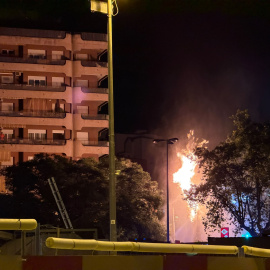 Incendi posterior a una deflagració de gas en unes obres al metro de la plaça de Sants de Barcelona  (22 de juliol del 2026)