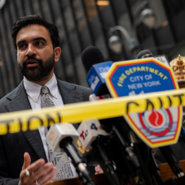 El alcalde de Nueva York, Zohran Mamdani, en una comparecencia ante la prensa el pasado 7 de julio en Manhattan.