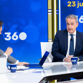 El expresidente del Gobierno José Luis Rodríguez Zapatero durante su entrevista en TVE