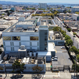 Vista desde un dron del centro de datos de Digital Realty en Oakland (California), a 18 de julio de 2026.