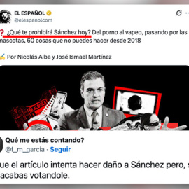 Críticas en las redes a una noticia de 'El Español'.