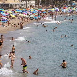 Playa de la Malagueta, en Málaga, el pasado 24 de julio.