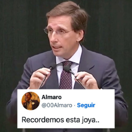 Un tuitero comenta unas palabras de Almeida en 2025 sobre los bomberos y la ley 'trans'.