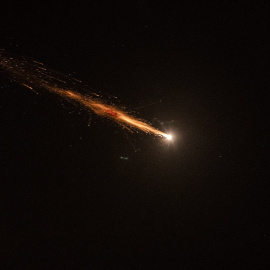 Un misil iraní avistado en el cielo en Tel Aviv (Israel), en una imagen de archivo.