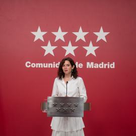 a presidenta de la Comunidad de Madrid, Isabel Díaz Ayuso, durante una reunión extraordinaria del Consejo de Gobierno de la Comunidad de Madrid, en la Real Casa de Correos, a 29 de julio de 2026, en Madrid (España).