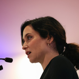 La presidenta de la Comunidad de Madrid, Isabel Díaz Ayuso, participa en la I convención ideológica de NNGG de Madrid, en Las Rozas, a 15 de noviembre de 2025, en Las Rozas, Madrid (España). Nuevas Generaciones del PP de Madrid celebran su primera convenc