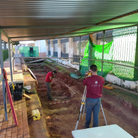 Los trabajos en la fosa de Nerva.