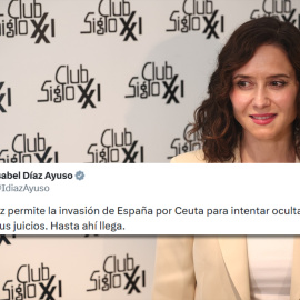 Ayuso acusa a Sánchez de ocultar sus juicios