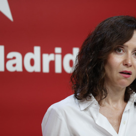 La presidenta de la Comunidad de Madrid, Isabel Díaz Ayuso, durante la rueda de prensa tras la reunión del Consejo de Gobierno.