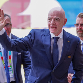 Gianni Infantino, presidente de la FIFA, en la final del Mundial.