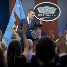 Imagen de archivo de Pete Hegseth, secretario del Departamento de Guerra.