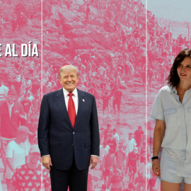 Fotomontaje de Donald Trump e Isabel Díaz Ayuso.