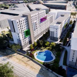 Proyección de la macrourbanización que se está construyendo en Sevilla. Contará con spa para mascotas y lavandería.