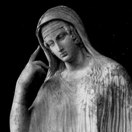 Imagen de la estatua de Penélope en El Vaticano.