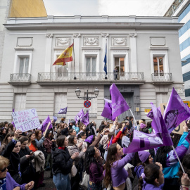 Una manifestación convocada por el Sindicato de Estudiantes por el 8M, en una imagen de archivo.
