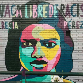 Un mural en Madrid que rinde homenaje a Lucrecia Pérez.
