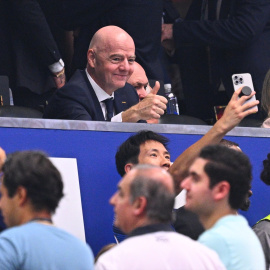 El presidente de la FIFA, Gianni Infantino, el mes pasado durante un partido de la Copa del Mundo 2026.